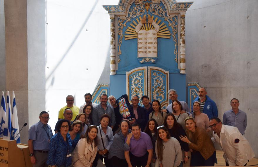 Una delegación de Panamá que después de su viaje de Marcha por la vida visitaron Yad Vashem